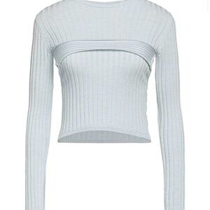 John Elliott Ribbed Croped sweater - Soft Blue, S